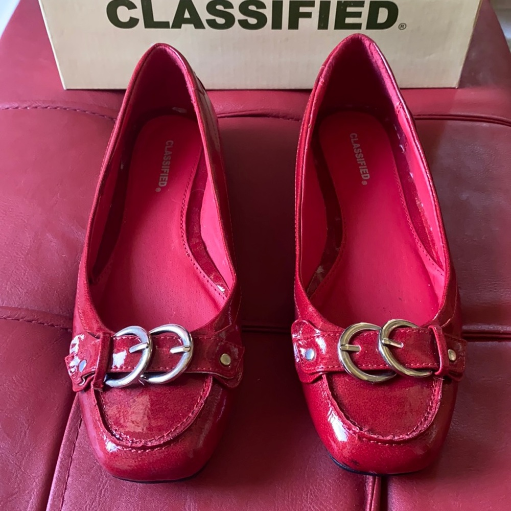 Red Patent Leather Flats